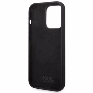 Karl Lagerfeld KLHCP14LSLCTBK Silicone Choupette Body vāciņš ierīcei iPhone 14 Pro 6.1", melns