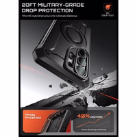 Supcase Unicorn Beetle Pro Mag MagSafe 2 komplektu futrālis Samsung Galaxy S26 Ultra - melns