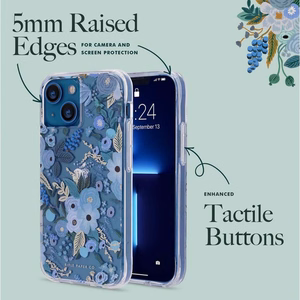 Rifle Paper Co. Garden Party Blue vāciņš iPhone 14 Plus, zils ziedu raksts