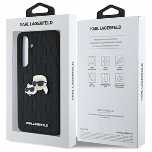 Karl Lagerfeld KLHCS24FEPGKLKCPK Sam S24 FE S721 melns/melns cietais apvalks Monogramma Karl&Chaoupette Galvas Piespraude
