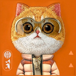 Чехол Nimmy Cool&Cute 2.0 Cat для iPhone 17 Pro Max - оранжевый