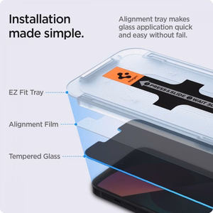 Spigen Glas.tR EZ Fit Privacy rūdītais stikls iPhone 13 Pro Max - 2 gab.