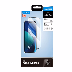 Rock Aizsargstikls HD Pilnīga pārklājuma Antistatiskā Iphone 17