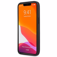 BMW ādas izliekts perforēts apvalks iPhone 13 Pro / iPhone 13 - sarkans