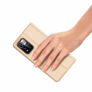Dux Ducis Skin Pro viedtālruņa apvalks atverams apvalks Poco M4 Pro 5G zelta