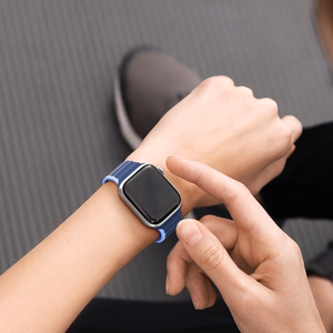 Магнитный ремешок для Apple Watch SE, 9, 8, 7, 6, 5, 4, 3, 2, 1 (41, 40, 38 mm) Dux Ducis (LD Version) - синий