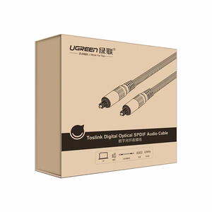 Ugreen AV108 10540 optiskais Toslink/SPDIF kabelis 2m - pelēks