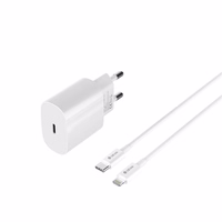 Devia wall lādētājs Rocket PD 20W 1x USB-C balts + kabelis USB-C - Lightning