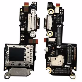 Flex Xiaomi 14 ar charging connector un microphone, SIM card contact original (service pack)