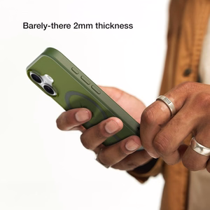 Incase Slim Case vāciņš ar MagSafe iPhone 16 Plus tālrunim, Highland Green krāsā