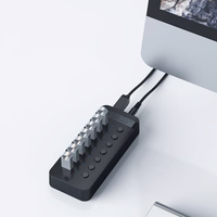 Orico CT2U3-13AB 13x USB-A 3.0 centrmezgls ar slēdžiem - melns