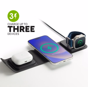 mophie 3in1 дорожное зарядное устройство MagSafe с адаптером EU, черный