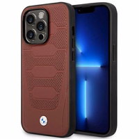 Viedtālruņa apvalks BMW BMHMP14X22RPSR iPhone 14 Pro Max 6.7 - sarkans ādas sēdekļu raksts MagSafe