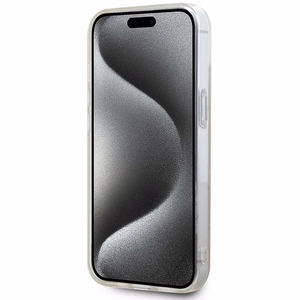 DKNY IML Mono un svītras Magnētiskais viedtālruņa apvalks iPhone 15 Plus / 14 Plus - rozā