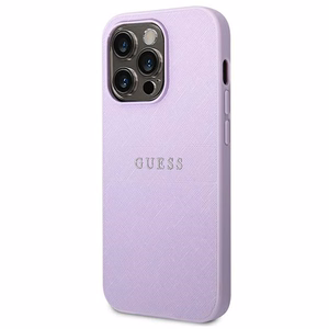 Guess Saffiano siksniņas viedtālruņa apvalks iPhone 14 Pro - violets