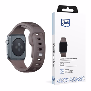 3mk silikona siksniņa Apple Watch, 38/40/41/42 mm, Taupe, mazais izmērs