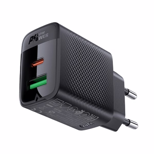 Acefast A78 lādētājs GaN USB-A / USB-C PD 20W - melns