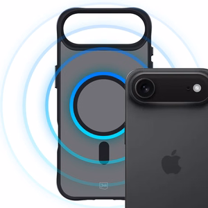 3mk Smoke magnētiskais viedtālruņa apvalks iPhone 17 Air - melns daļēji caurspīdīgs