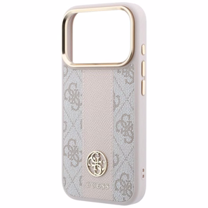 Maciņš IPHONE 18 Pro/17 Pro saderīgs ar MagSafe (Stripe Round and Classic Logos 4G) (krāsa: rozā)