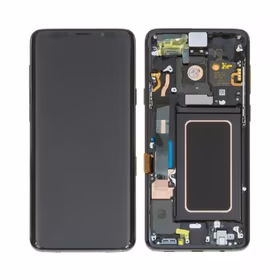 LCD displejs saderīgs ar Samsung G965 S9 Plus ar rāmi / Midnight Black / HQ