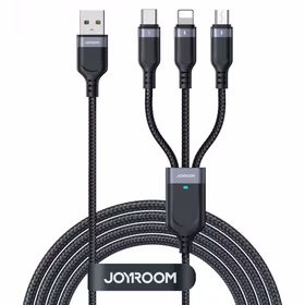 USB kabelis Joyroom "3in1 / S-1T3018A18" melns 120cm