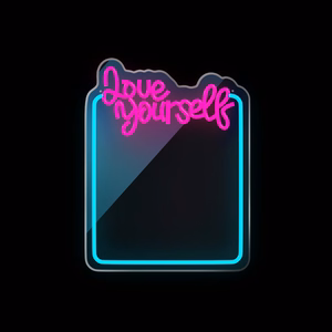 Neon MIRROR LED LOVE YOURSELF tirkīza rozā FMNE01 Forever Light