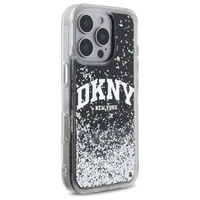 DKNY DKHCP16XLBNAEK iPhone 16 Pro Max 6.9" melns/melns cietais apvalks ar šķidro spīdumu loka logotipu