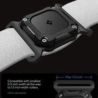 Spigen Tough Armor kaklasiksna AirTag 1/2 apvalks - melns