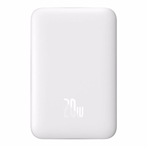 Powerbanka Baseus Magnetic, 10000mAh, USB-C 20W, MagSafe (balta)