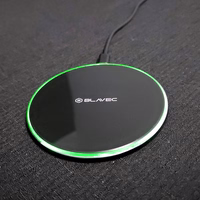 Blavec indukcijas lādētājs BQI-07 Qi 15W UniCharge (BQI07-QIB) melns stikls