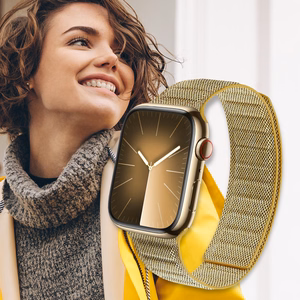 Crong Melange magnētiska siksniņa Apple Watch 38 / 40 / 41 / 42 mm, dzeltena melanža