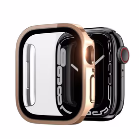 Rūdīta stikla korpuss Dux Ducis Hamo Apple Watch 45mm rozā krāsā