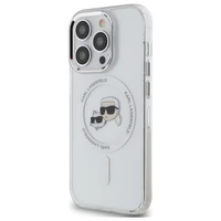 IML Metal Karl & Choupette Head MagSafe viedtālruņa apvalks iPhone 14 Pro Max - balts