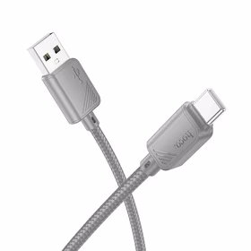 Kabelis USB-A uz USB-C Hoco 3A 1 m X113 pelēks