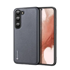 Dux Ducis Fino viedtālruņa apvalks Samsung Galaxy S23+ ar silikona rāmi pelēks