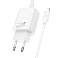 Lādētājs Hoco USB-C QC PD 20W + kabelis USB-C uz Lightning N60 balts