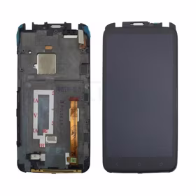 LCD Displejs Saderīgs ar HTC One X ar frame Melns HQ