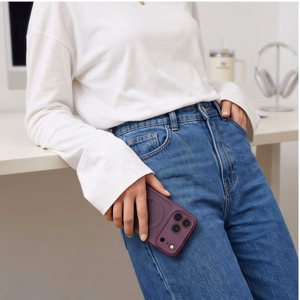 Tech-Protect BasicMag MagSafe maciņš iPhone 17 Pro Max / 18 Pro Max, matēts bordo