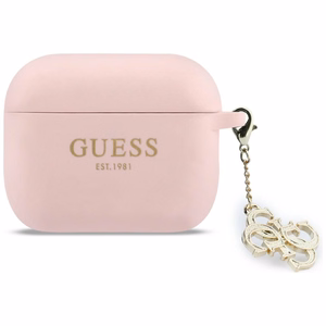 Guess Silikona 4G Charm Maciņš for AirPods Pro 3 rozā