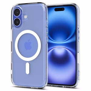 Spigen Ultra Hybrid "T" Magnētiskais iPhone 16 viedtālruņa apvalks - Balts