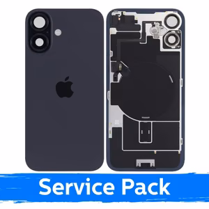 Aizmugurējais vāciņš saderīgs ar Apple iPhone 16 / melns / (Service Pack)