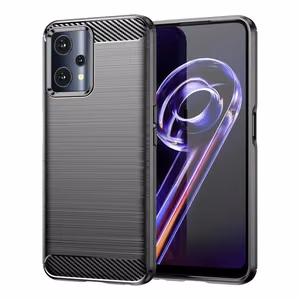 Viedtālruņa apvalks (m) Carbon Case skirtas Realme 9 Pro elastīgs bruņots (m) - melns (m)