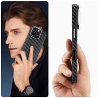 Tech-Protect Ion Carbon Magnētiskais viedtālruņa apvalks iPhone 16 Pro - melns/pelēks