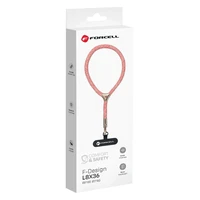 FORCELL F-DESIGN L8X36 rokas telefona siksniņa ar regulējamu garumu (maks. 18cm cilpā) rozā balta