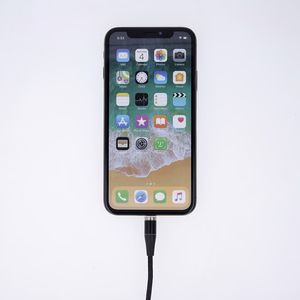 Maxlife MXUC-03 magnētiskais kabelis USB - Lightning + USB-C + microUSB 1,0 m 3A melns neilons