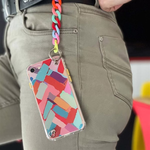 Color Chain Case гибкий эластичный гелевый чехол с цепочкой-подвеской для iPhone 13 Pro разноцветный (2)