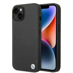 Viedtālruņa apvalks BMW BMHMP14MSLLBK iPhone 14 Plus 6.7 "melns / melna cietais apvalks Paraksta Logotipa Iespaids Magnētiskais