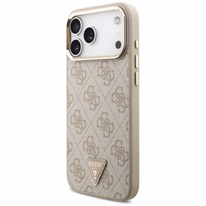 Guess 4G Triangle Logo MagSafe Case for iPhone 17 Pro Max - Rose Gold