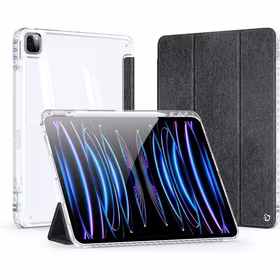 DUX DUCIS planšetdatora maciņš (m) UNID saliekams ar zīmuli uzglabāšanas vietu iPad Pro 13 (2024) melns