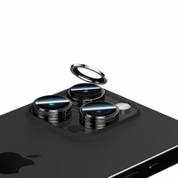 Benks Rūdīts stikls DR Safīra Objektīva Aizsardzība kamerai Iphone 15 Pro/15 Pro Max (3 objektīvi) melns